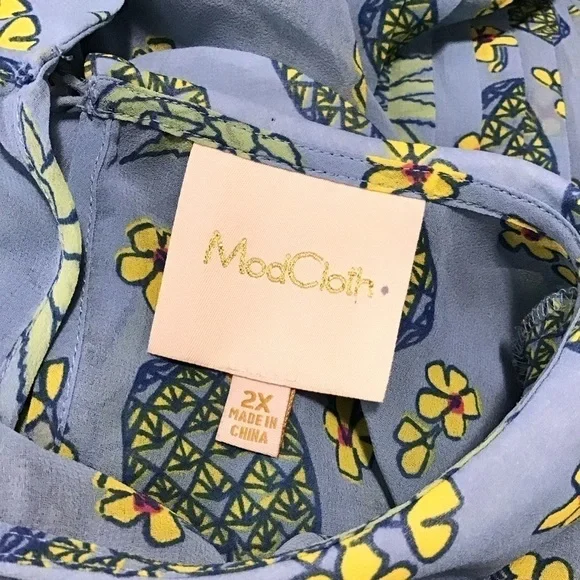 MODCLOTH Expansive Interests A-Line Pineapple Dress. - Picture 9 of 13